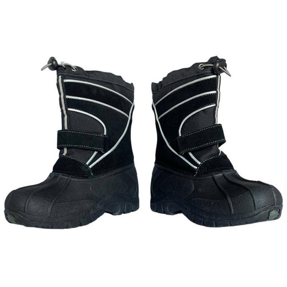 💎✨SEASONAL SALE!!✨💎 Totes Kids TODD Black Boots size 3 - Picture 3 of 7